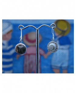 LE 0230 Pendientes Shiva Ojo Plata