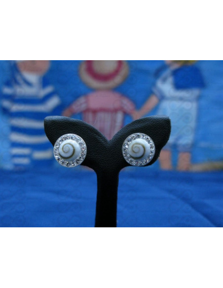 LE 0230s Earrings Shiva Eye Shell Silver