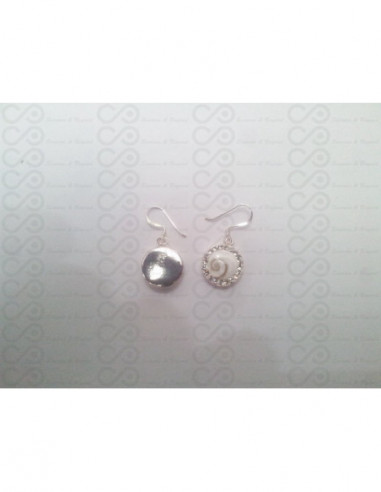 LE 0231 Earrings Shiva Eye Shell Silver