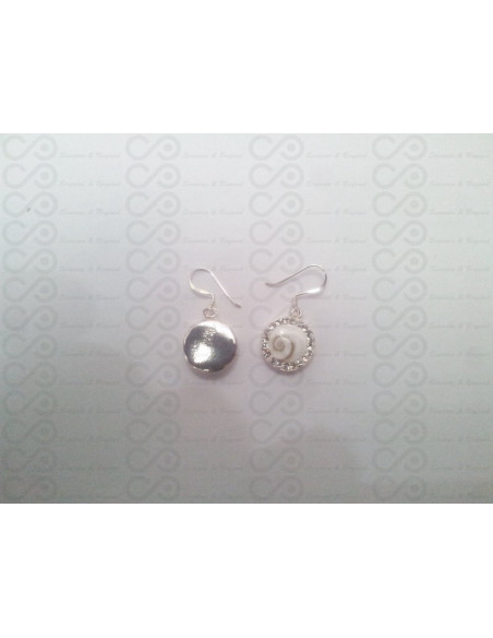 LE 0231 Earrings Shiva Eye Shell Silver