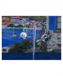 LE 0249 Boucles d'oreilles Shiva Oeil Argent