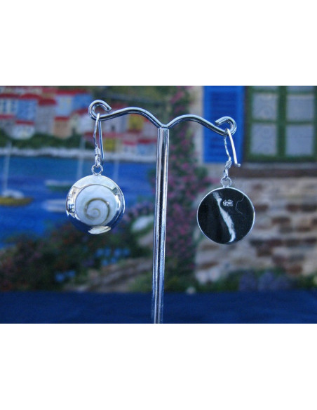 LE 0250 Boucles d'oreilles Shiva Oeil Argent