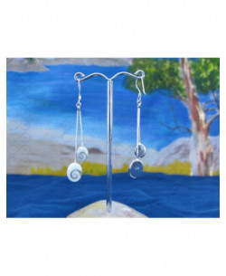LE 0251 Boucles d'oreilles Shiva Oeil Argent