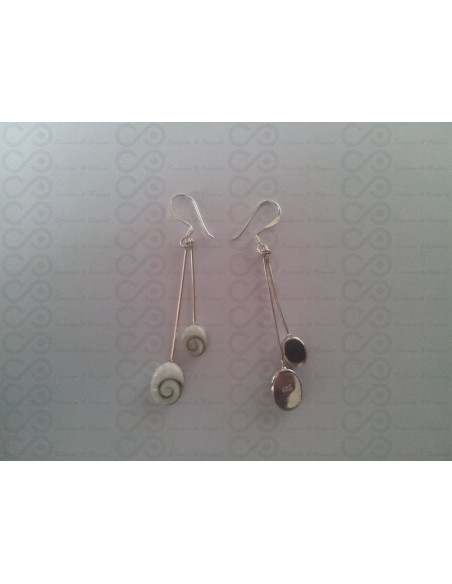 LE 0251 Boucles d'oreilles Shiva Oeil Argent