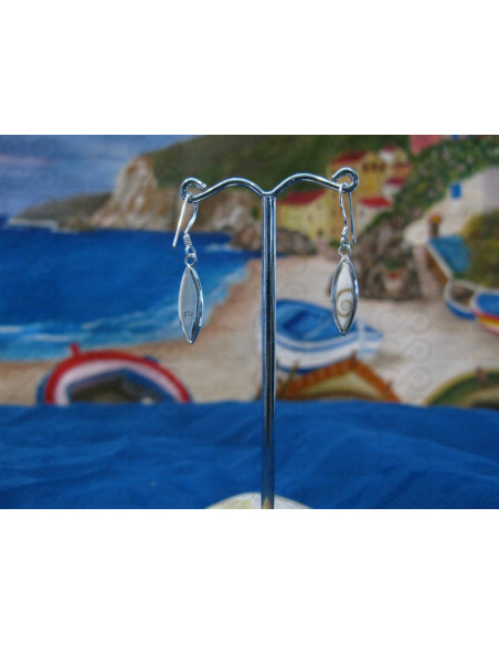 LE 0252 Boucles d'oreilles Shiva Oeil Argent