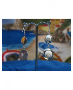 LE 0255 Pendientes Shiva Ojo Plata