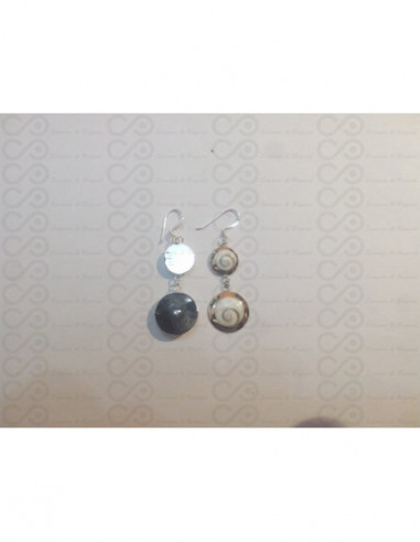 LE 0255 Boucles d'oreilles Shiva Oeil Argent