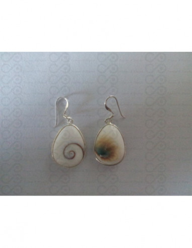 LE 0258 Pendientes Shiva Ojo Plata