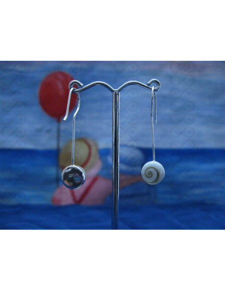 LE 0259 Pendientes Shiva Ojo Plata