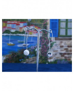 LE 0262 Boucles d'oreilles Shiva Oeil Argent