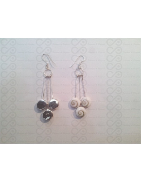 LE 0263 Pendientes Shiva Ojo Plata