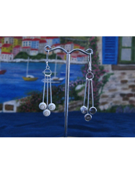 LE 0265 Boucles d'oreilles Shiva Oeil Argent