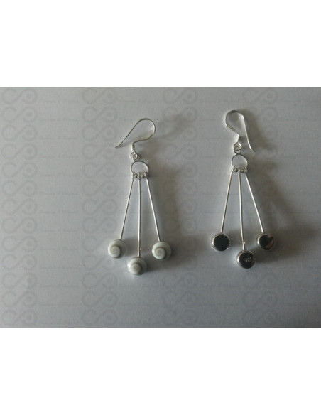 LE 0265 Boucles d'oreilles Shiva Oeil Argent