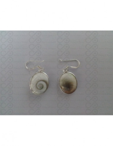 LE 0271 Pendientes Shiva Ojo Plata