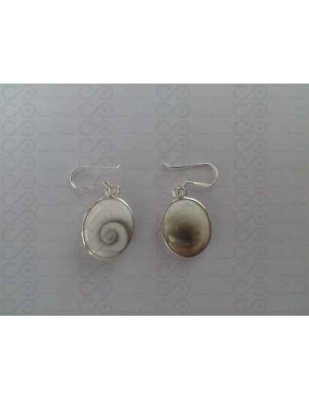 LE 0271 Pendientes Shiva Ojo Plata