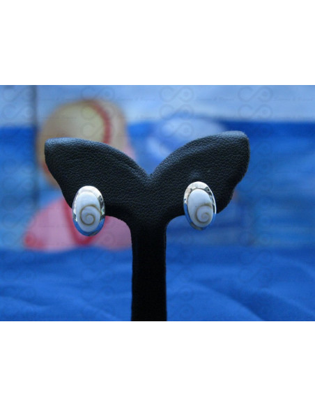 LE 0272s Brincos Olho Shiva Prata