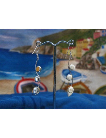 LE 0277 Boucles d'oreilles Shiva Oeil Argent