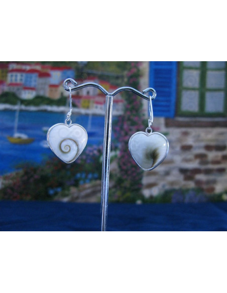 LE 0278 Boucles d'oreilles Shiva Oeil Argent