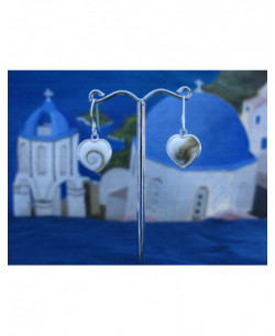 LE 0279 Earrings Shiva Eye Shell Silver