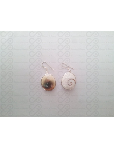 LE 0281 Ohrringe Shiva Auge Silber