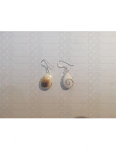 LE 0282 Pendientes Shiva Ojo Plata