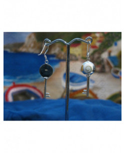 LE 0284 Boucles d'oreilles Shiva Oeil Argent