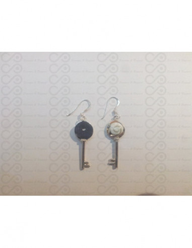 LE 0284 Pendientes Shiva Ojo Plata