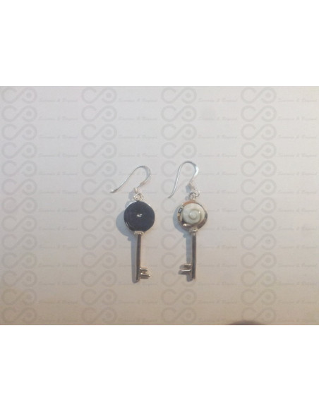 LE 0284 Orecchini in Argento con Occhio di Shiva