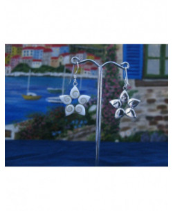 LE 0286 Earrings Shiva Eye Shell Silver