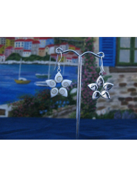 LE 0286 Boucles d'oreilles Shiva Oeil Argent