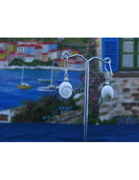 LE 0288 Boucles d'oreilles Shiva Oeil Argent