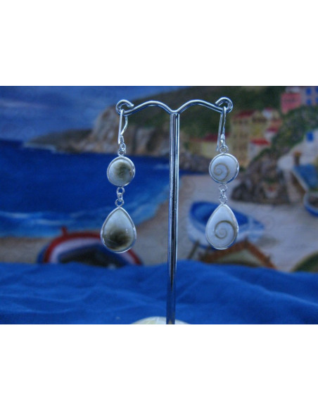 LE 0296 Pendientes Shiva Ojo Plata