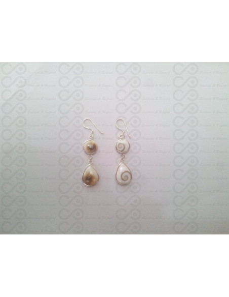 LE 0296 Boucles d'oreilles Shiva Oeil Argent