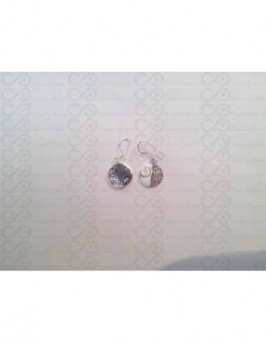 LE 0297 Earrings Shiva Eye Shell Silver