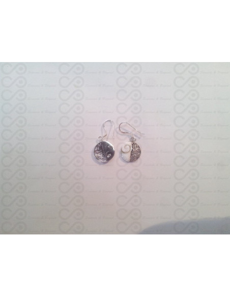 LE 0297 Earrings Shiva Eye Shell Silver