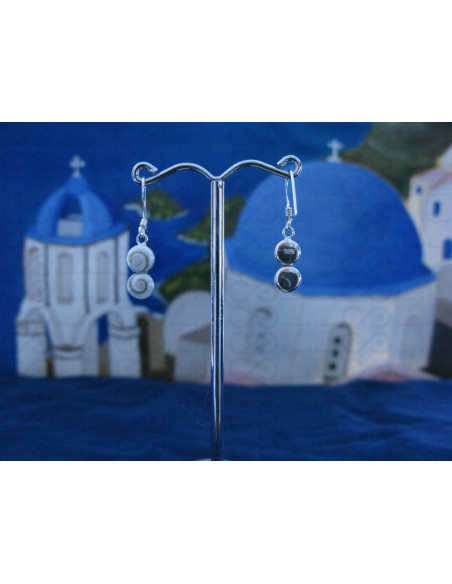 LE 0298 Earrings Shiva Eye Shell Silver