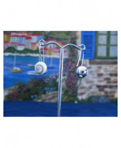 LE 0300 Ohrringe Shiva Auge Silber