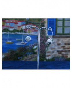 LE 0302 Earrings Shiva Eye Shell Silver