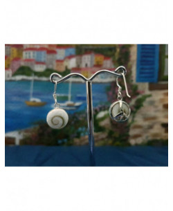 LE 0305 Boucles d'oreilles Shiva Oeil Argent