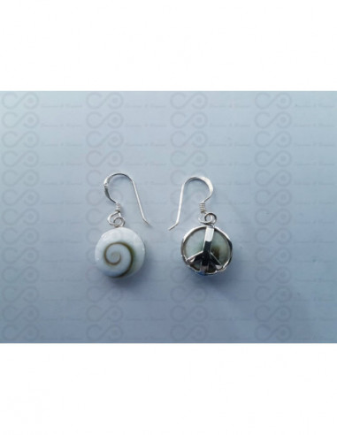 LE 0305 Pendientes Shiva Ojo Plata