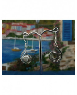 LE 0306 Boucles d'oreilles Shiva Oeil Argent