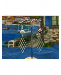 LE 0307 Pendientes Shiva Ojo Plata