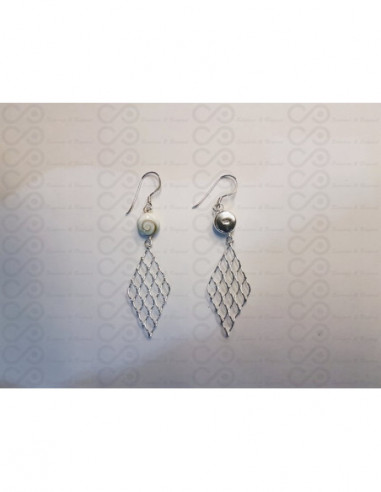 LE 0307 Boucles d'oreilles Shiva Oeil Argent