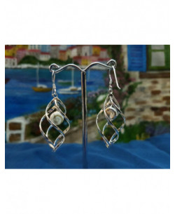 LE 0308 Boucles d'oreilles Shiva Oeil Argent