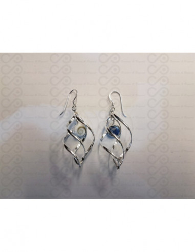 LE 0308 Pendientes Shiva Ojo Plata