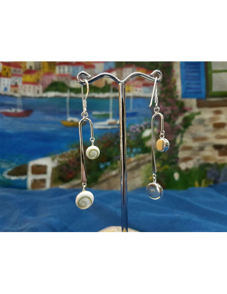 LE 0309 Boucles d'oreilles Shiva Oeil Argent