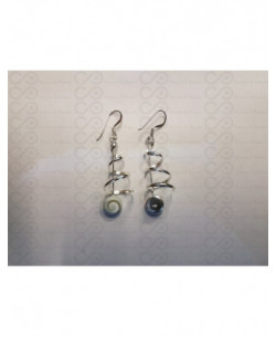 LE 0310 Boucles d'oreilles Shiva Oeil Argent 2