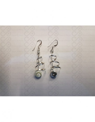 LE 0310 Earrings Shiva Eye Shell Silver