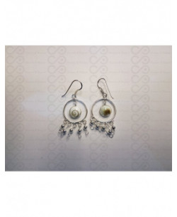 LE 0311 Boucles d'oreilles Shiva Oeil Argent 2