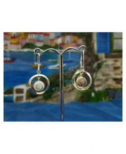 LE 0312 Boucles d'oreilles Shiva Oeil Argent